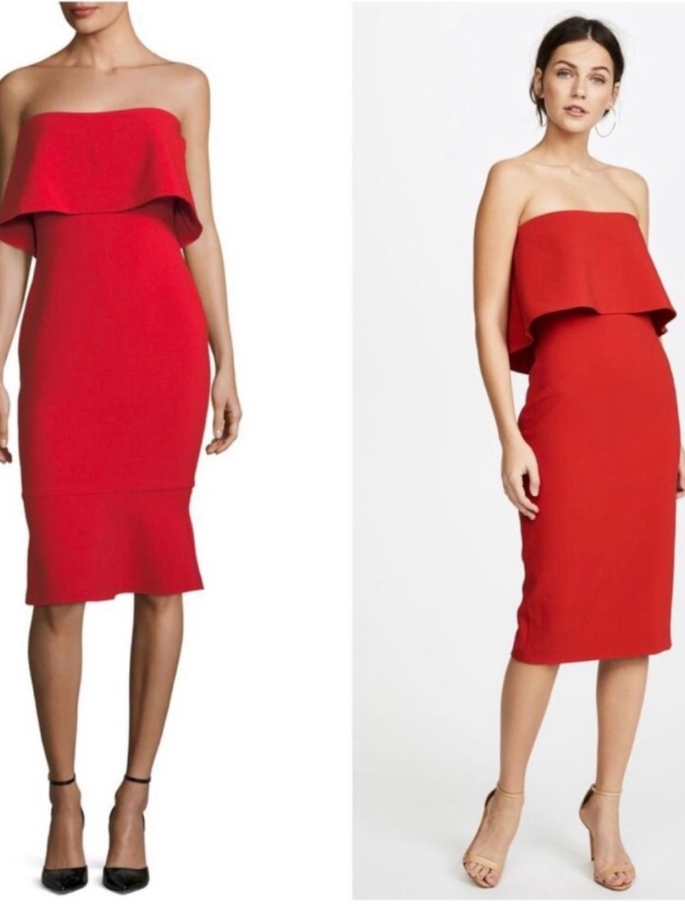 Likely Strapless Red Sheath Dress